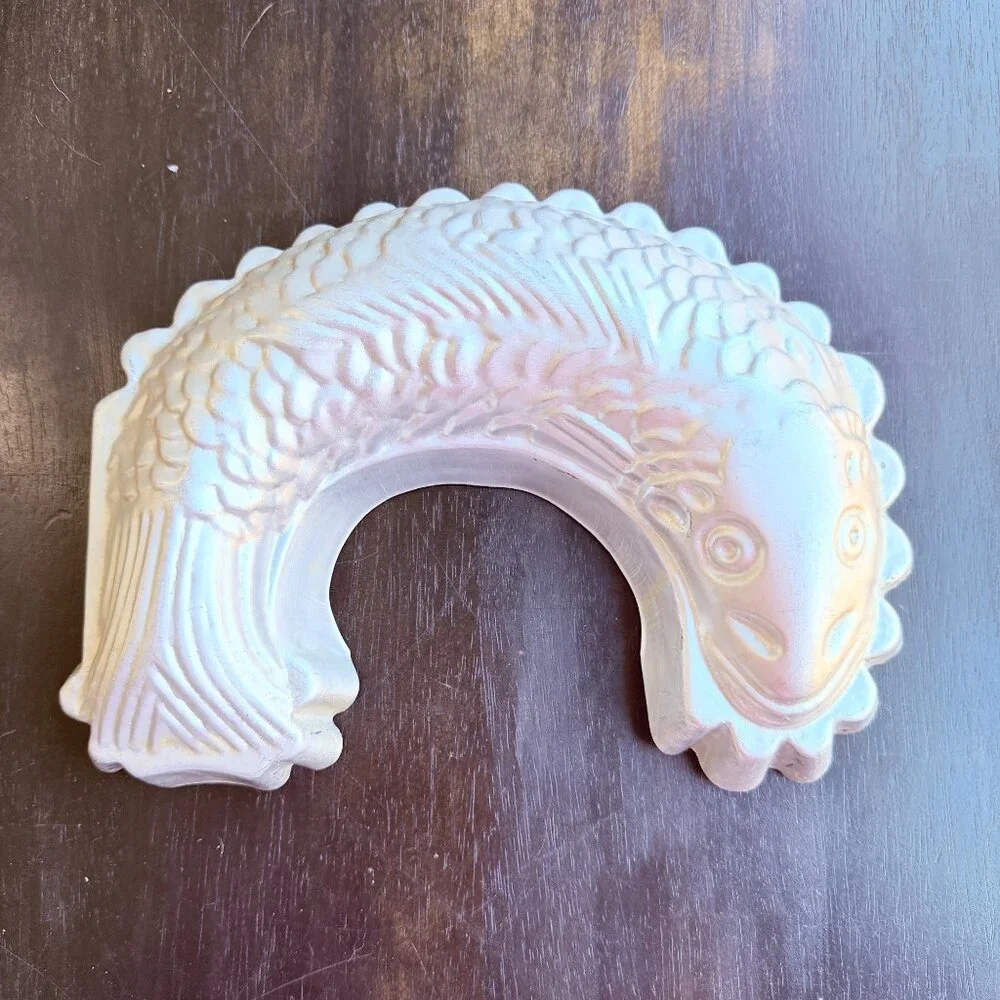 Pair Vintage Aluminum Fish Koi Gelatin‎ Molds Kitchen Decor